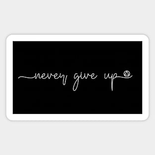 Never Give Up AA Symbol Magnet